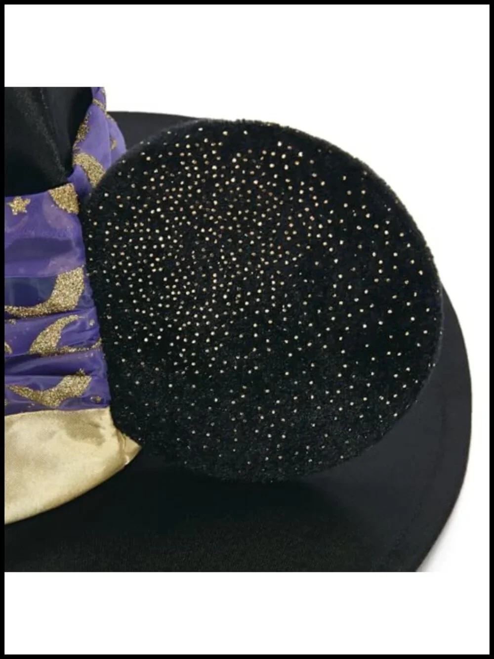 Kids Witch Hat with Minnie Mouse Ears, Wired Brim, Organza Hatband, One Size